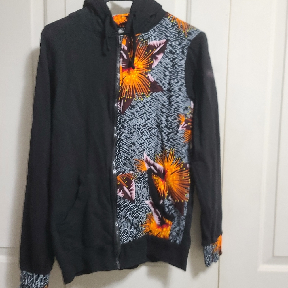Black and Orange Men's Hoodie